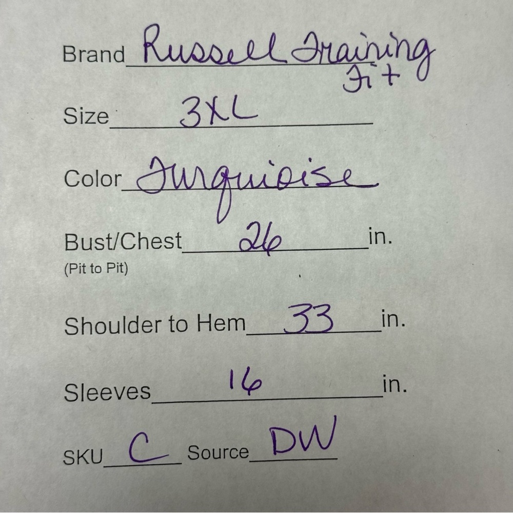 Russell Athletic 3XL Blue Dri-Power 360 Training Fit Performance Tee Shirt - Picture 8 of 8